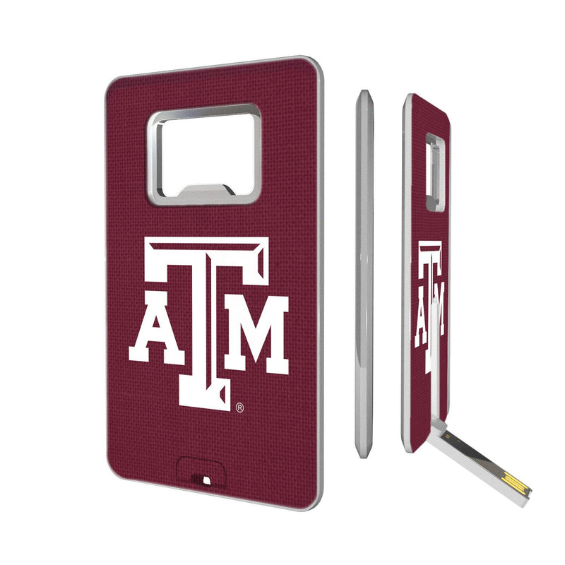Texas A&M Aggies Solid Credit Card USB Drive with Bottle Opener 32GB