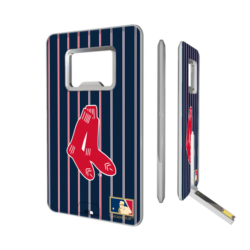 Boston Red Sox 1924-1960 - Cooperstown Collection Pinstripe Credit Card USB Drive with Bottle Opener 16GB
