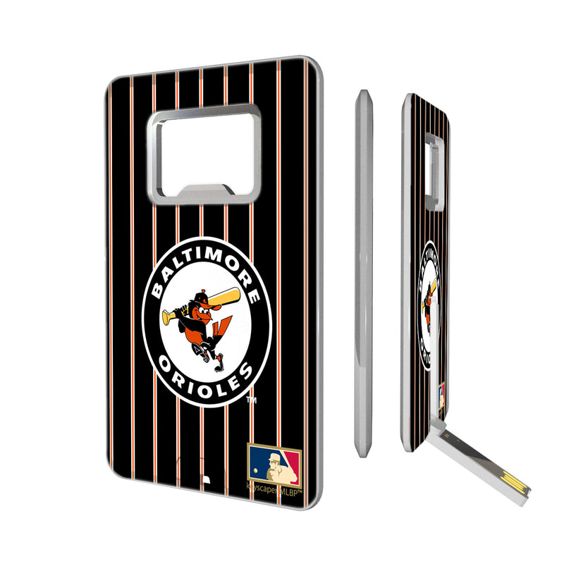 Baltimore Orioles 1966-1969 - Cooperstown Collection Pinstripe Credit Card USB Drive with Bottle Opener 16GB