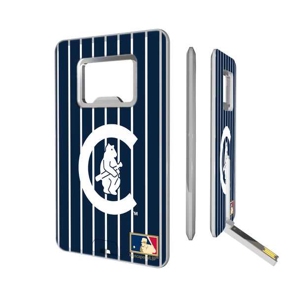 Chicago Cubs Home 1911-1912 - Cooperstown Collection Pinstripe Credit Card USB Drive with Bottle Opener 16GB