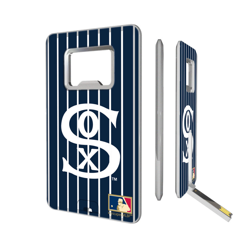 Chicago White Sox Road 1919-1921 - Cooperstown Collection Pinstripe Credit Card USB Drive with Bottle Opener 16GB