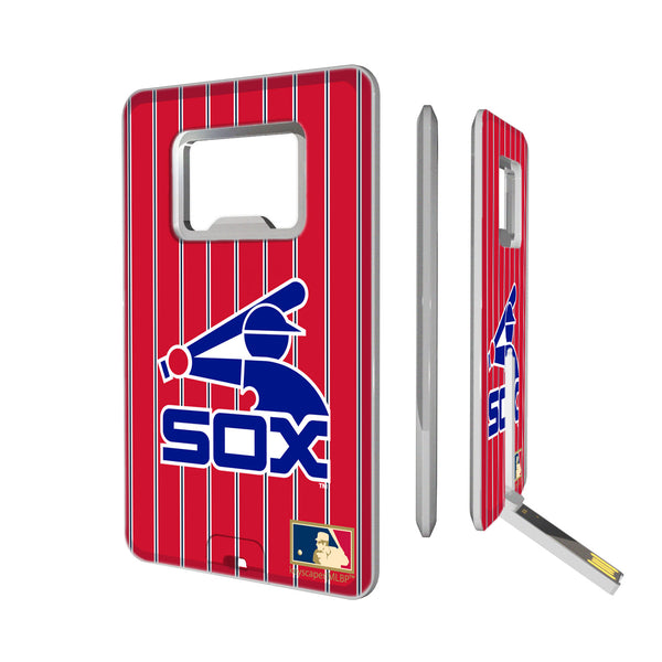 Chicago White Sox 1976-1981 - Cooperstown Collection Pinstripe Credit Card USB Drive with Bottle Opener 16GB