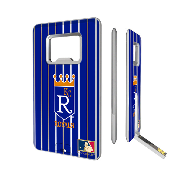 Kansas City Royals 1969-1978 - Cooperstown Collection Pinstripe Credit Card USB Drive with Bottle Opener 16GB