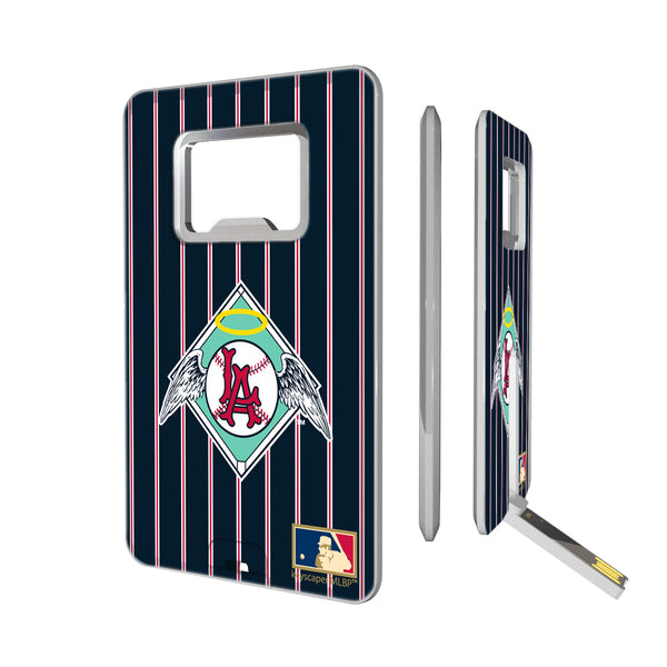 LA Angels 1961-1965 - Cooperstown Collection Pinstripe Credit Card USB Drive with Bottle Opener 16GB