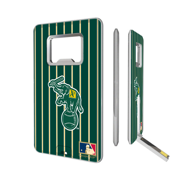 Oakland As Home 1988 - Cooperstown Collection Pinstripe Credit Card USB Drive with Bottle Opener 16GB