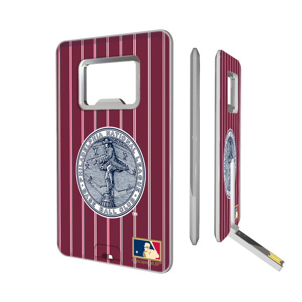Philadelphia Phillies 1915-1943 - Cooperstown Collection Pinstripe Credit Card USB Drive with Bottle Opener 16GB