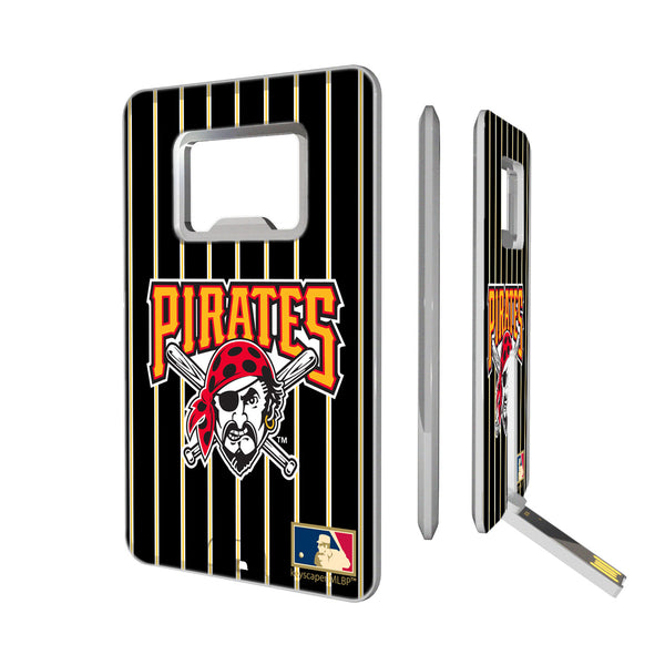 Pittsburgh Pirates 1997-2013 - Cooperstown Collection Pinstripe Credit Card USB Drive with Bottle Opener 16GB