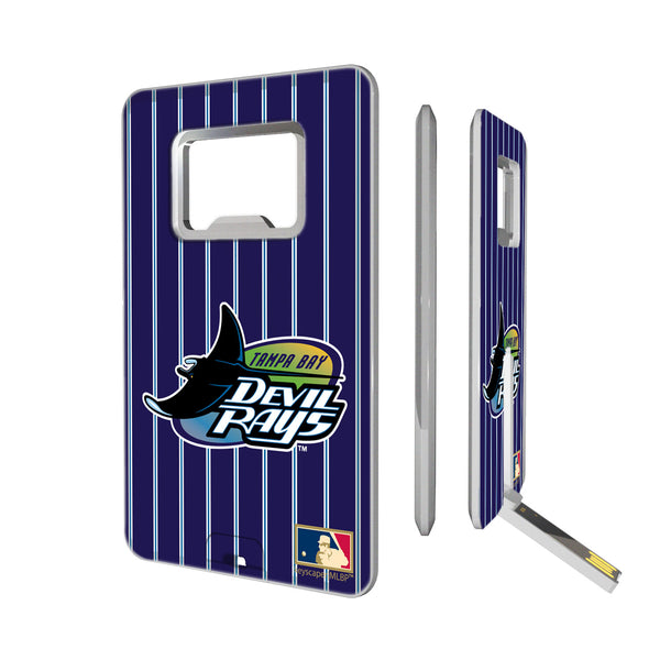Tampa Bay 1998-2000 - Cooperstown Collection Pinstripe Credit Card USB Drive with Bottle Opener 16GB