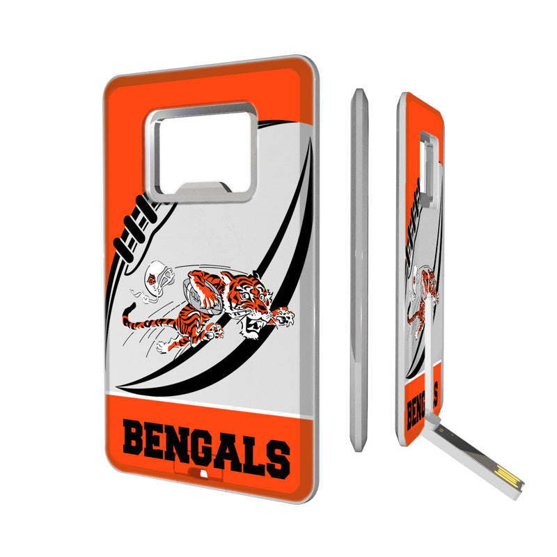 Cincinnati Bengals Passtime Credit Card USB Drive with Bottle Opener 32GB