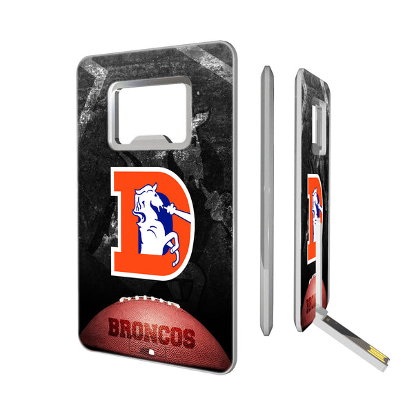 Denver Broncos 1993-1996 Historic Collection Legendary Credit Card USB Drive with Bottle Opener 32GB