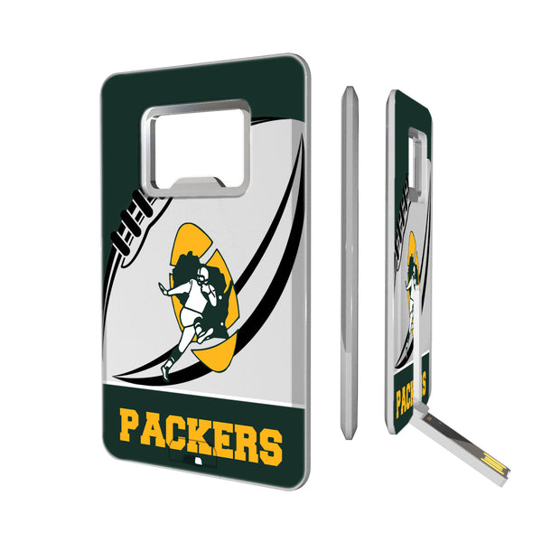 Green Bay Packers Historic Collection Passtime Credit Card USB Drive with Bottle Opener 32GB
