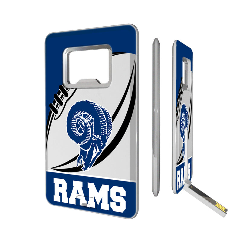 Los Angeles Rams Passtime Credit Card USB Drive with Bottle Opener 32GB