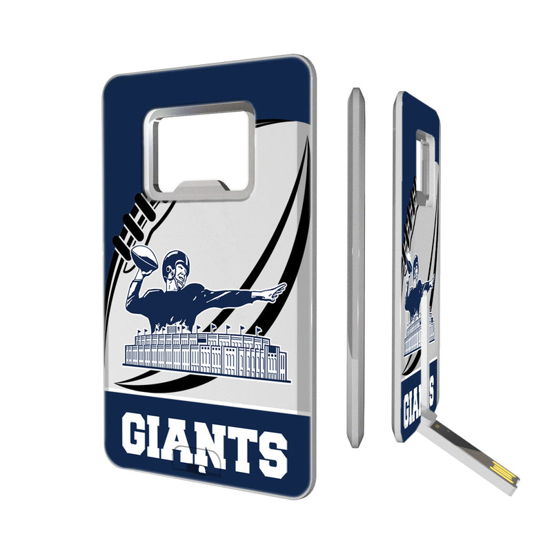 New York Giants 1960-1966 Historic Collection Passtime Credit Card USB Drive with Bottle Opener 32GB