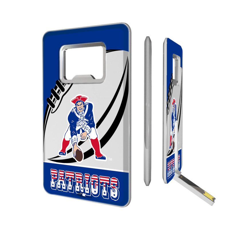 New England Patriots Passtime Credit Card USB Drive with Bottle Opener 32GB