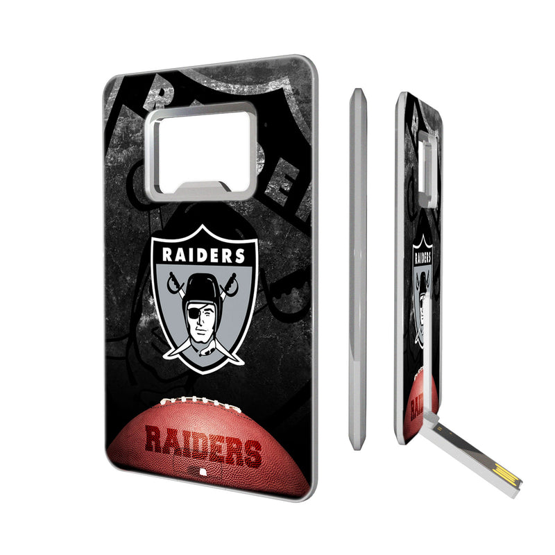 Oakland Raiders 1963 Historic Collection Legendary Credit Card USB Drive with Bottle Opener 32GB