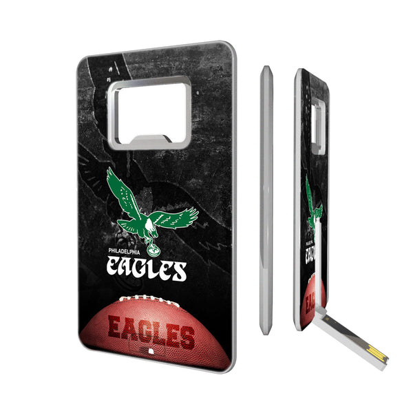 Philadelphia Eagles 1973-1995 Historic Collection Legendary Credit Card USB Drive with Bottle Opener 32GB