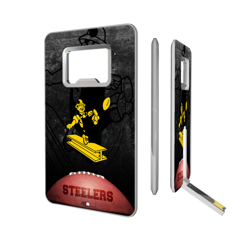 Pittsburgh Steelers 1961 Historic Collection Legendary Credit Card USB Drive with Bottle Opener 32GB