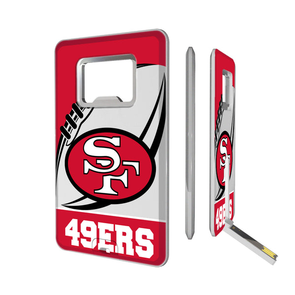 San Francisco 49ers Passtime Credit Card USB Drive with Bottle Opener 32GB