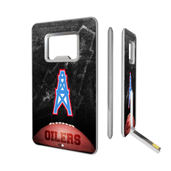 Houston Oilers Legendary Credit Card USB Drive with Bottle Opener 32GB