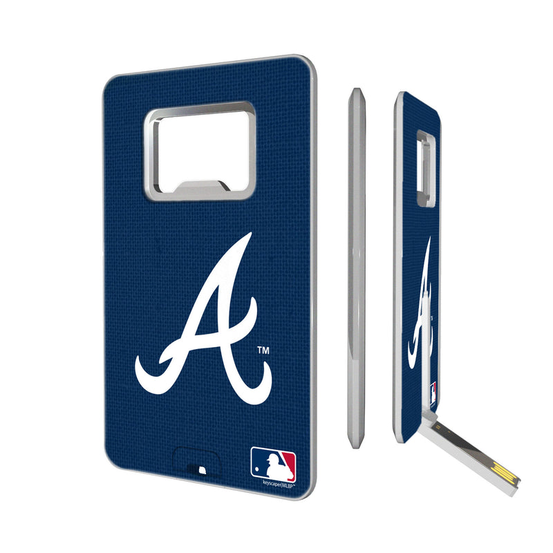 Atlanta Braves Solid Credit Card USB Drive with Bottle Opener 32GB