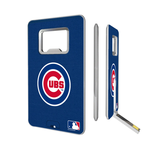 Chicago Cubs Cubs Solid Credit Card USB Drive with Bottle Opener 16GB