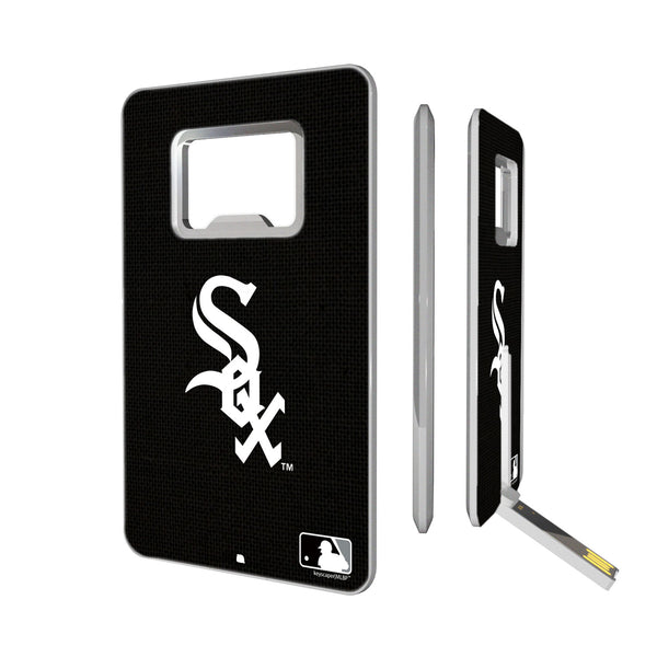Chicago White Sox White Sox Solid Credit Card USB Drive with Bottle Opener 16GB