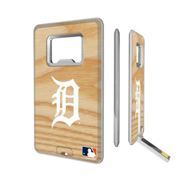 Detroit Tigers Wood Bat Credit Card USB Drive with Bottle Opener 32GB