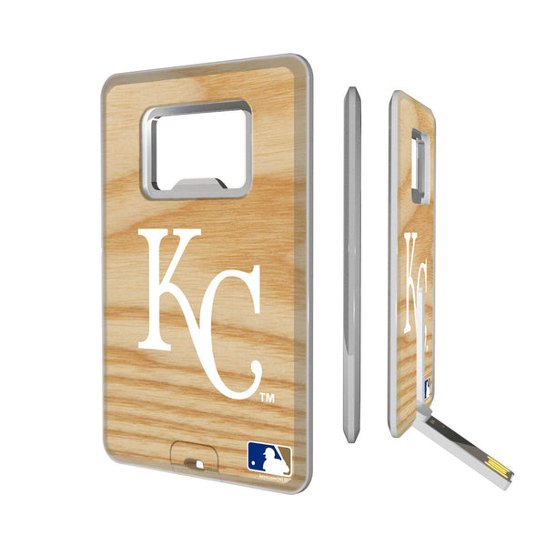 Kansas City Royals Wood Bat Credit Card USB Drive with Bottle Opener 32GB