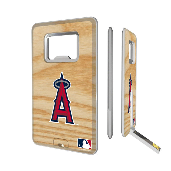 Los Angeles Angels Wood Bat Credit Card USB Drive with Bottle Opener 32GB