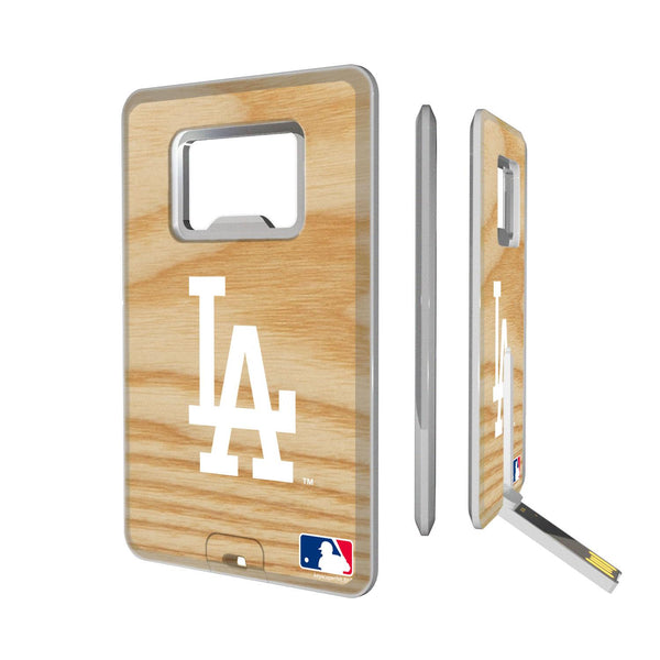 LA Dodgers Wood Bat Credit Card USB Drive with Bottle Opener 32GB