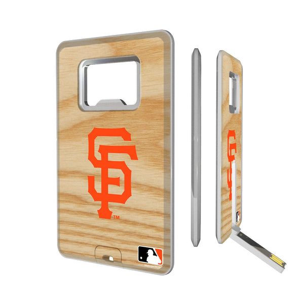San Francisco Giants Wood Bat Credit Card USB Drive with Bottle Opener 32GB