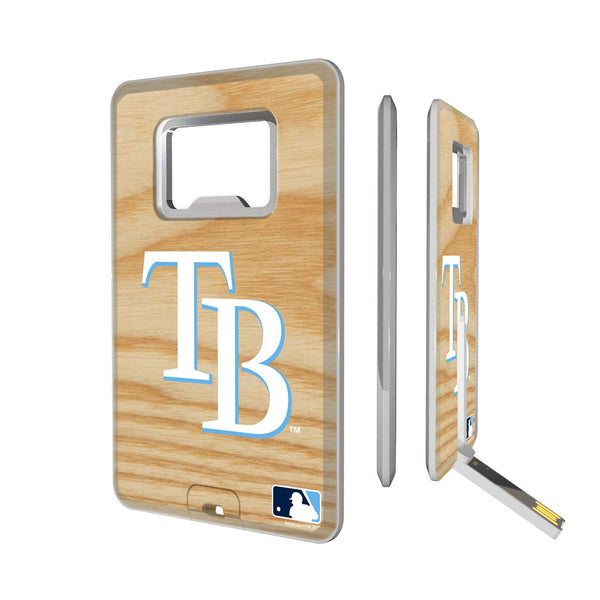 Tampa Bay Rays Wood Bat Credit Card USB Drive with Bottle Opener 32GB