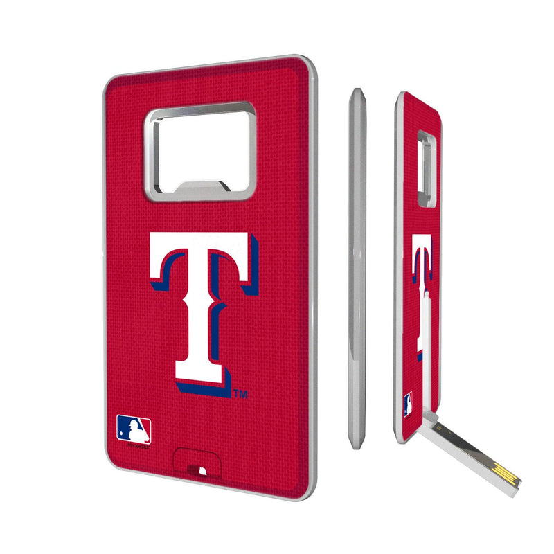 Texas Rangers Solid Credit Card USB Drive with Bottle Opener 32GB