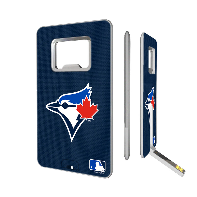 Toronto Blue Jays Solid Credit Card USB Drive with Bottle Opener 16GB