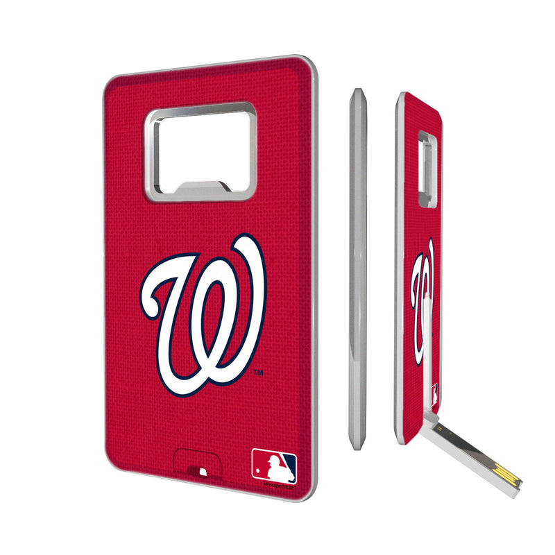 Washington Nationals Nationals Solid Credit Card USB Drive with Bottle Opener 16GB