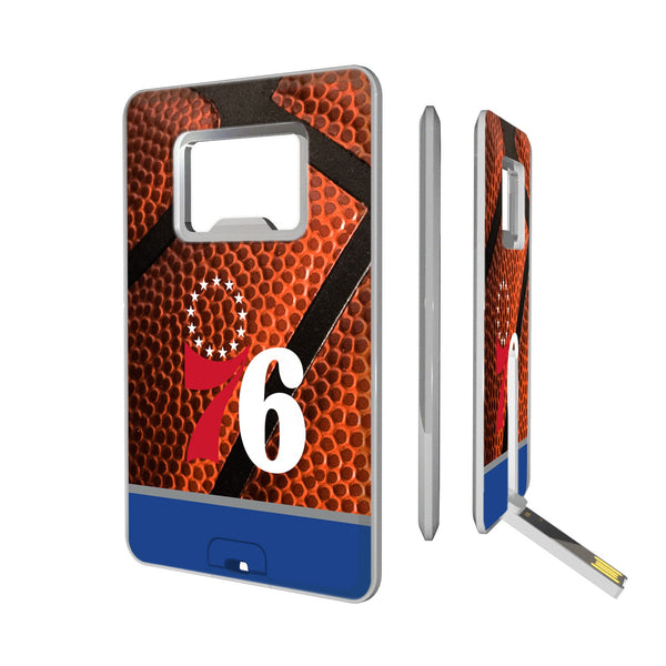 Philadelphia 76ers Basketball Credit Card USB Drive with Bottle Opener 32GB
