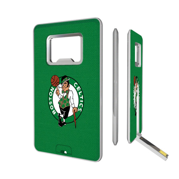 Boston Celtics Solid Credit Card USB Drive with Bottle Opener 32GB