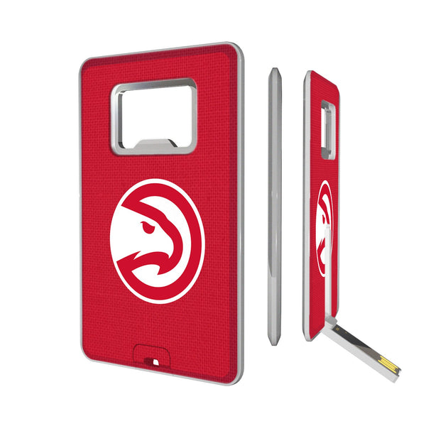 Atlanta Hawks Solid Credit Card USB Drive with Bottle Opener 32GB