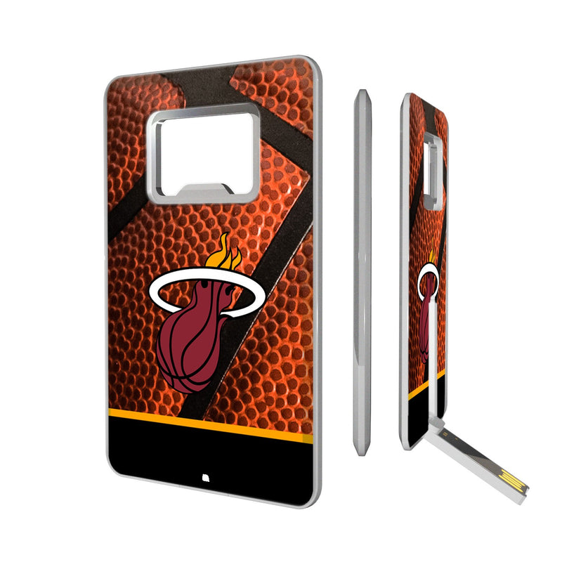 Miami Heat Basketball Credit Card USB Drive with Bottle Opener 32GB