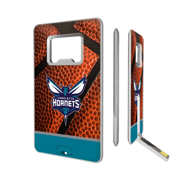 Charlotte Hornets Basketball Credit Card USB Drive with Bottle Opener 32GB