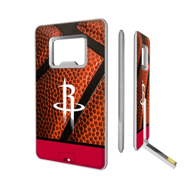 Houston Rockets Basketball Credit Card USB Drive with Bottle Opener 32GB