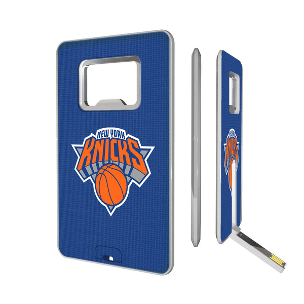 New York Knicks Solid Credit Card USB Drive with Bottle Opener 32GB