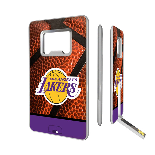 Los Angeles Lakers Basketball Credit Card USB Drive with Bottle Opener 32GB