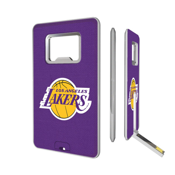 Los Angeles Lakers Solid Credit Card USB Drive with Bottle Opener 32GB
