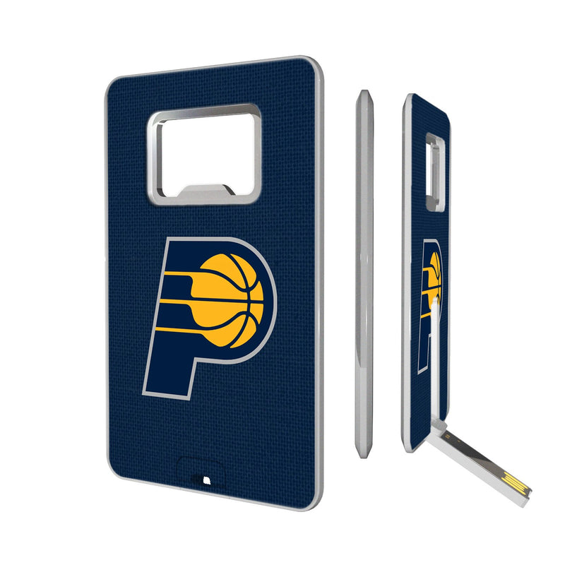 Indiana Pacers Solid Credit Card USB Drive with Bottle Opener 32GB