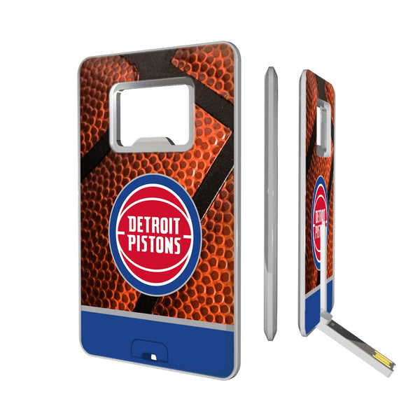Detroit Pistons Basketball Credit Card USB Drive with Bottle Opener 32GB