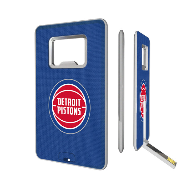 Detroit Pistons Solid Credit Card USB Drive with Bottle Opener 32GB