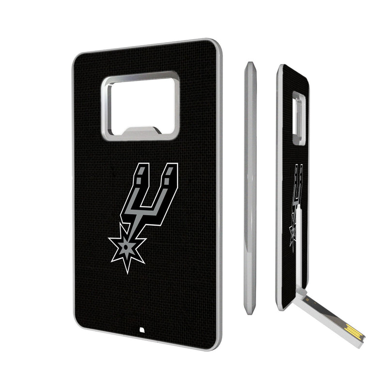 San Antonio Spurs Solid Credit Card USB Drive with Bottle Opener 32GB