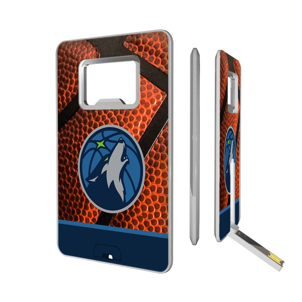Minnesota Timberwolves Basketball Credit Card USB Drive with Bottle Opener 32GB
