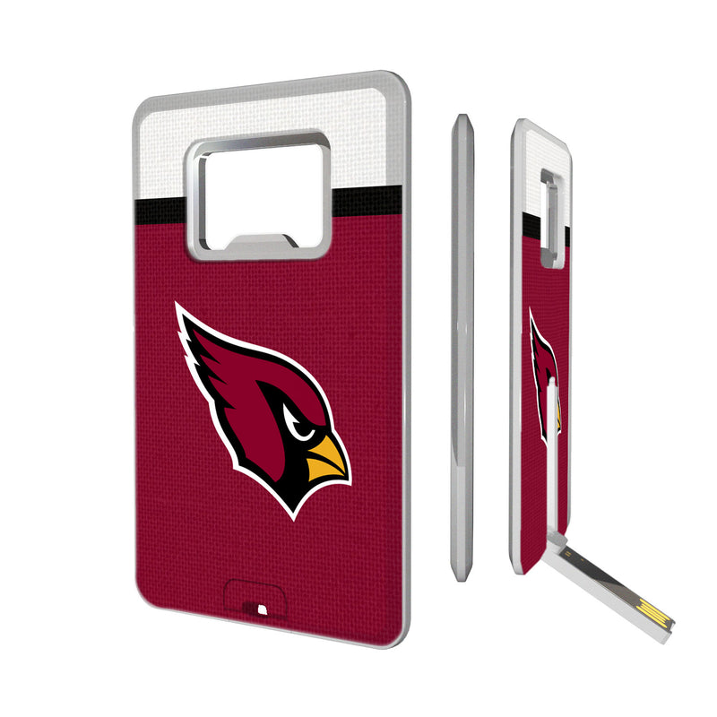 Arizona Cardinals Stripe Credit Card USB Drive with Bottle Opener 32GB